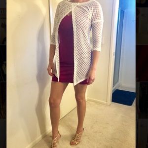 White cover cardigan